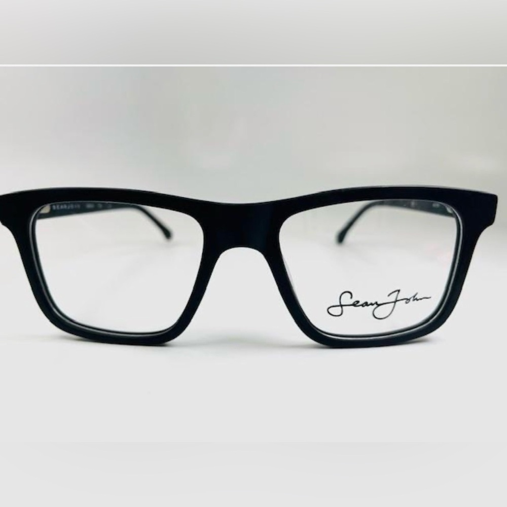 New SEAN JOHN SJO 5129E 005 Matte Black Eyeglasses 54/19/150